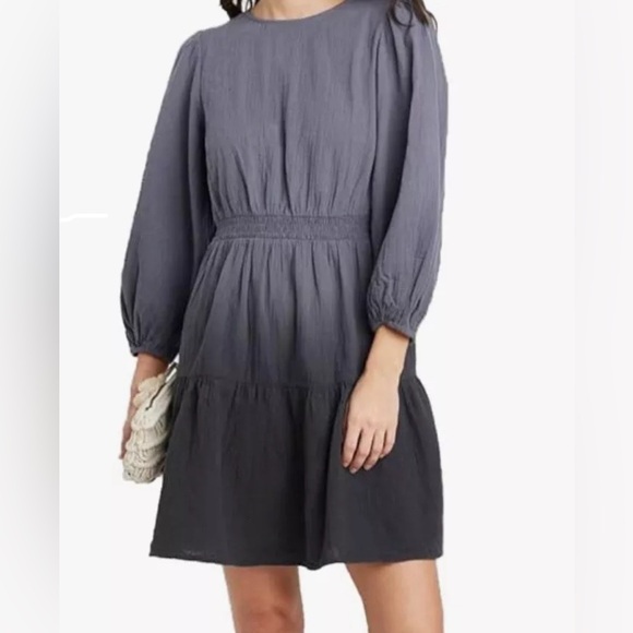 Universal Thread Gauze Cotton Ombré Prairie Cottagecore Peasant Dress Size S - Picture 4 of 9